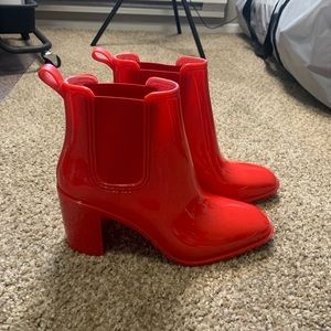 Jeffery Campbell healed red booties